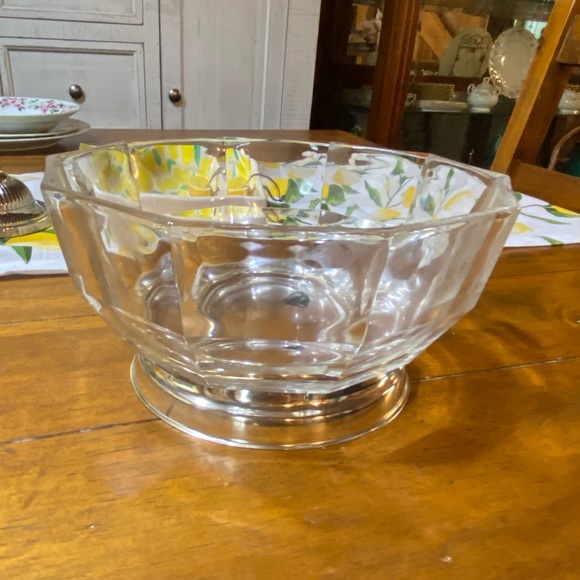 Godinger Dining Vintage Godinger Silver Plate Glass Bowl Empress